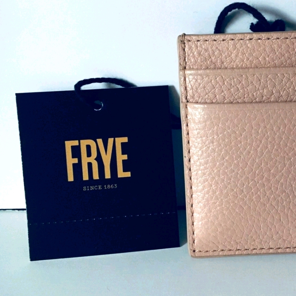 NWT FRYE LEATHER FAB FIT FUN CARD CASE LIGHT PINK - Picture 4 of 4